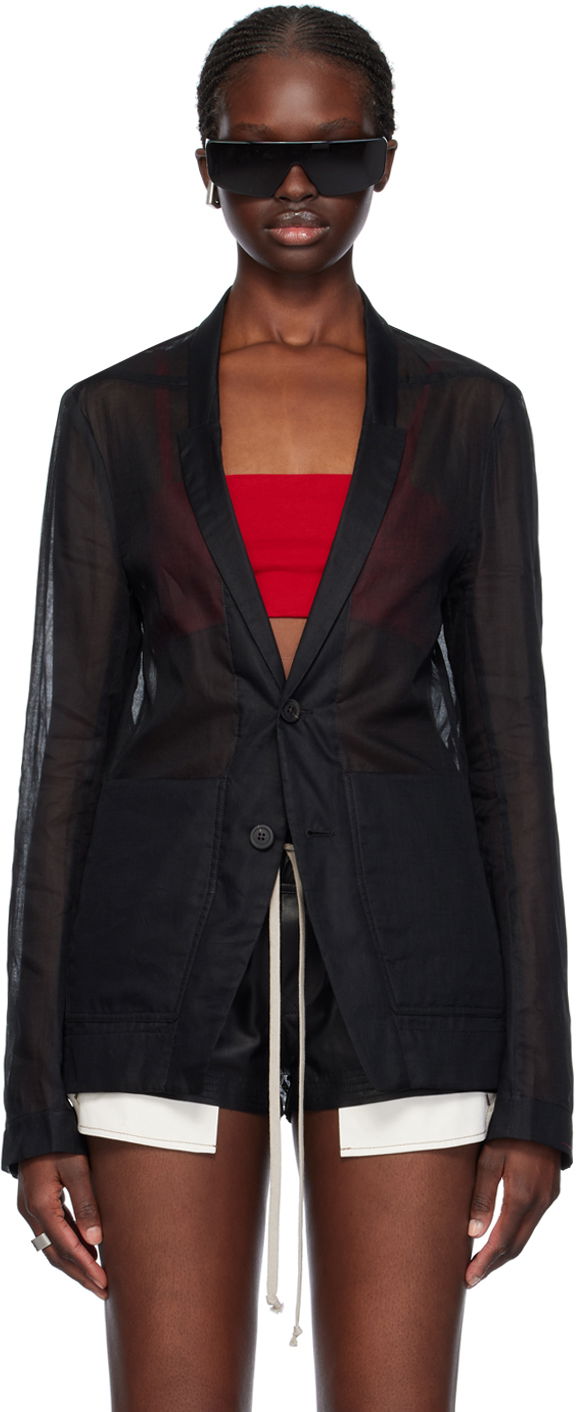 Bunda Rick Owens Rick Owens Lido Sheer Blazer Čierna | RP01D2763 OR, 0