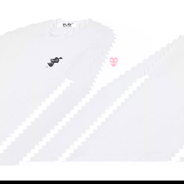 Tričko Comme des Garçons PLAY Double Heart Long-Sleeve T-Shirt Biela | AZ T292 051 2, 1