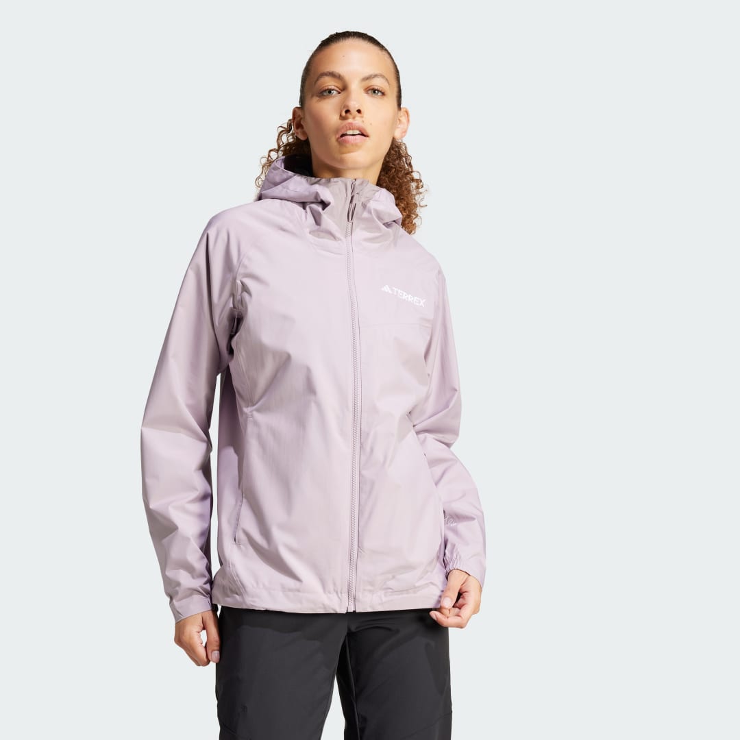 Vetrovka adidas Performance Terrex Multi 2L Rain Ready Jacket Fialová | IP1485, 0