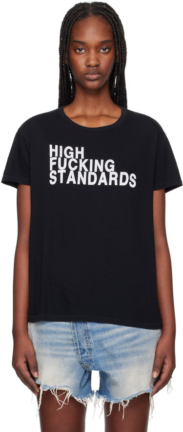 Crop Top R13 R13 High F Standards T-Shirt Čierna | R13WK001-K117A, 0