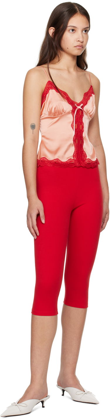 Tielko GUIZIO Guizio Blair Lace-Trim Satin Camisole Ružová | H24113W022, 3