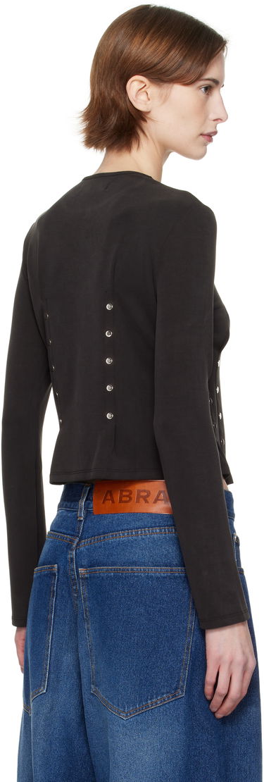 Sveter Eckhaus Latta Eckhaus Latta Nailed Snap-Button Cardigan Čierna | 1209-EL-PS25-A -, 2