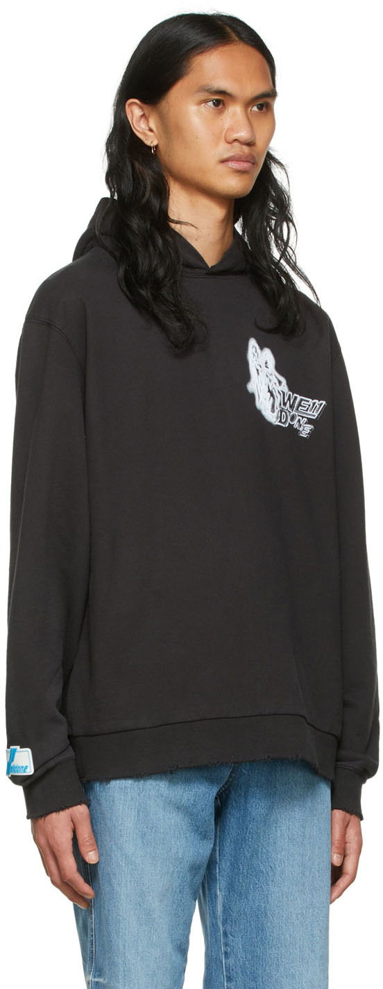 Mikina We11done We11done Cotton Graphic Hoodie Čierna | WD-TH1-22-549-U-BK, 1
