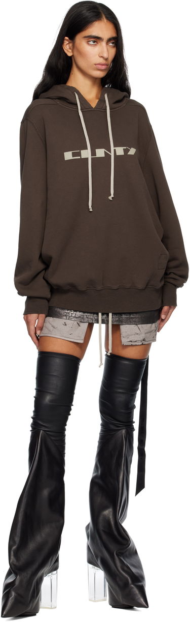 Mikina Rick Owens Concordians Oversized Hoodie Hnedá | DS02E7241 FSLP2P, 3
