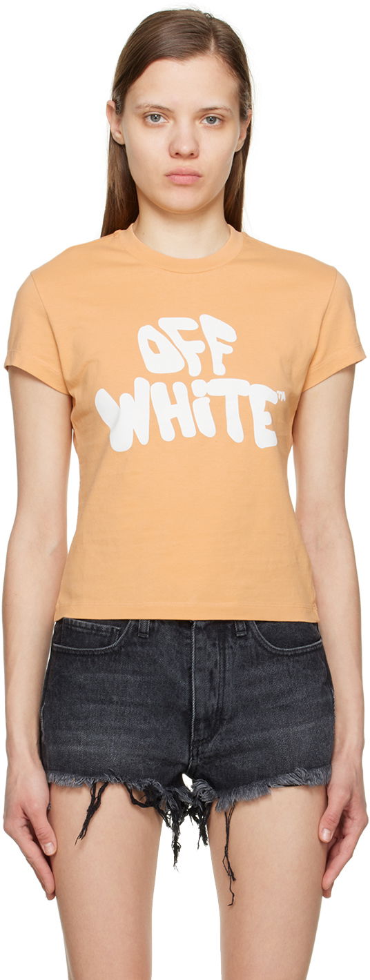 Tričko Off-White T-Shirt Oranžová | OWAA112S23JER0031701, 0