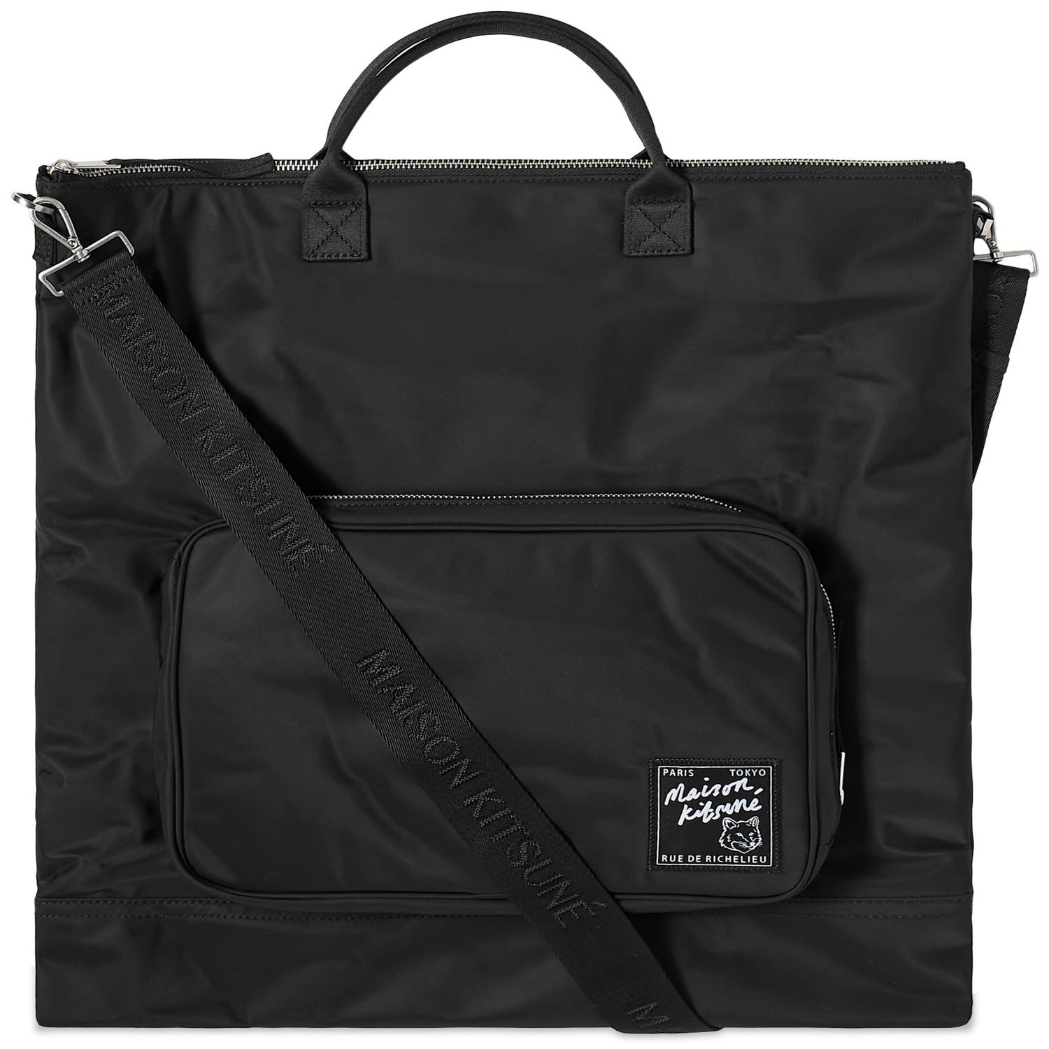 Taška cez rameno MAISON KITSUNÉ Nylon Helmet Bag Čierna | LM05164WQ1001-P199, 0