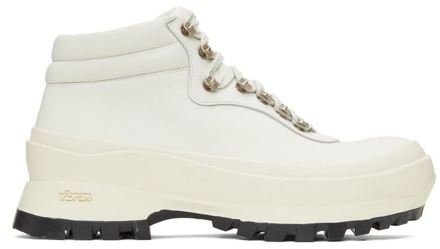 Tenisky a topánky Jil Sander Jil Sander Leather Hiking Boots Biela | JP37001A_14513, 0