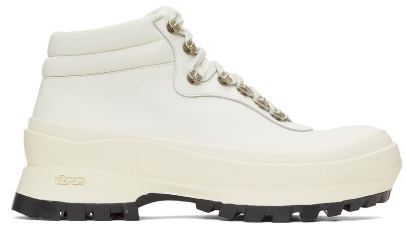 Tenisky a topánky Jil Sander Jil Sander Leather Hiking Boots Biela | JP37001A_14513