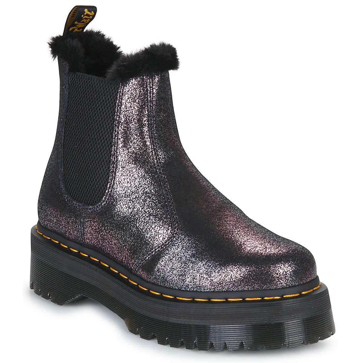 Tenisky a topánky Dr. Martens 2976 Quad Fur Lined Distressed Metallic Čierna | 27956012, 0