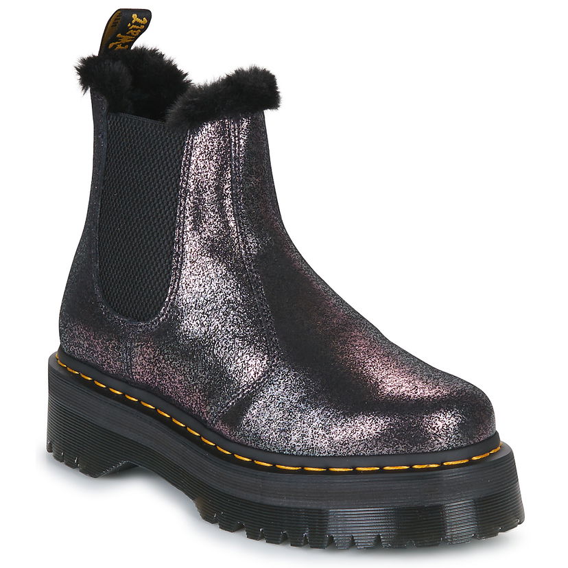 Tenisky a topánky Dr. Martens 2976 Quad Fur Lined Distressed Metallic Čierna | 27956012