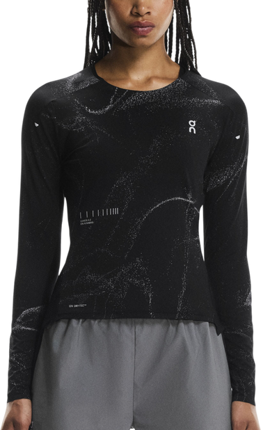 Tričko On Running Long-Sleeve Performance T-Shirt Lumos DryTec Čierna | 1wf30280553, 0
