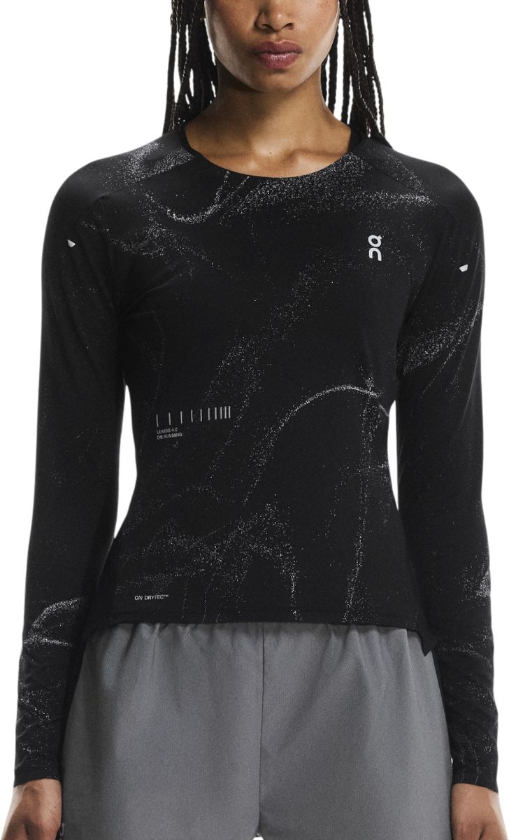 Tričko On Running Long-Sleeve Performance T-Shirt Lumos DryTec Čierna | 1wf30280553