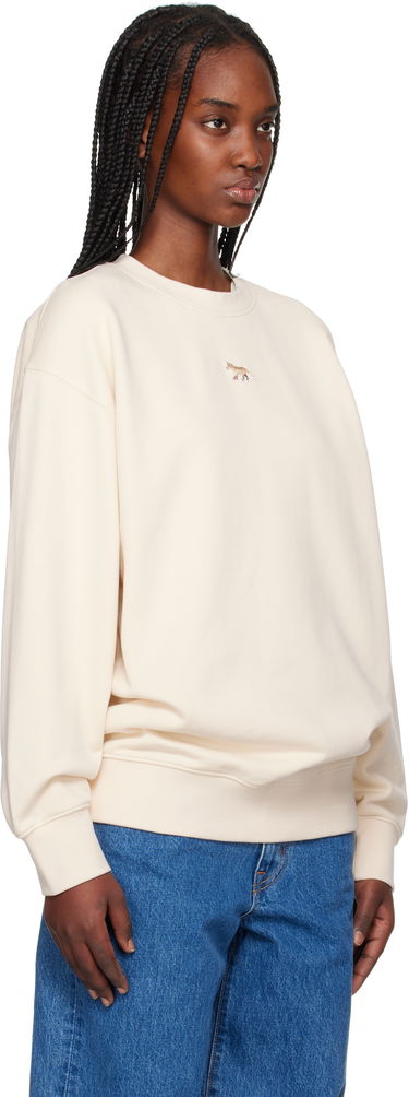 Sveter MAISON KITSUNÉ Maison Kitsuné Baby Fox Patch Oversize Sweatshirt Béžová | OW00301KM0325, 1