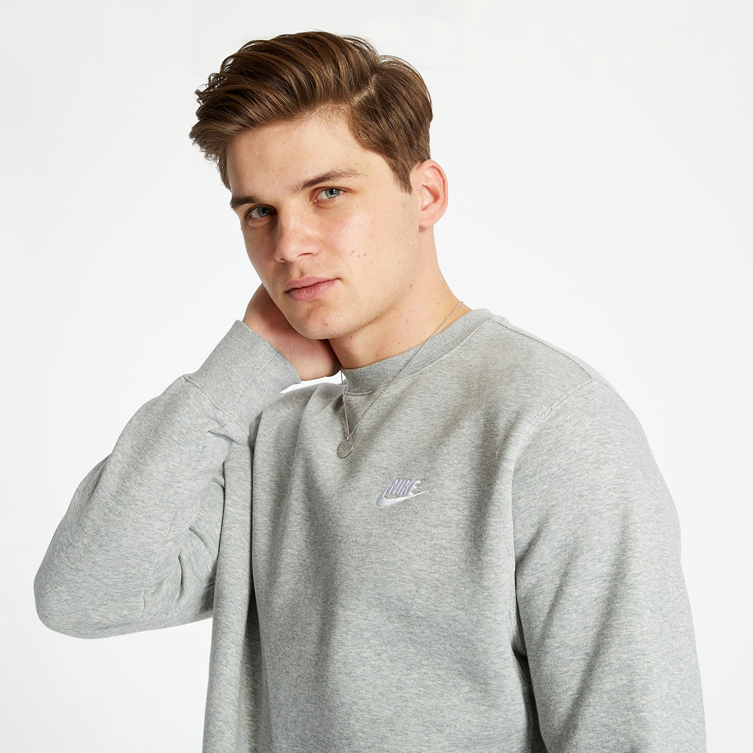 Mikina Nike Sportswear Club Fleece Crewneck Šedá | BV2662-063, 0