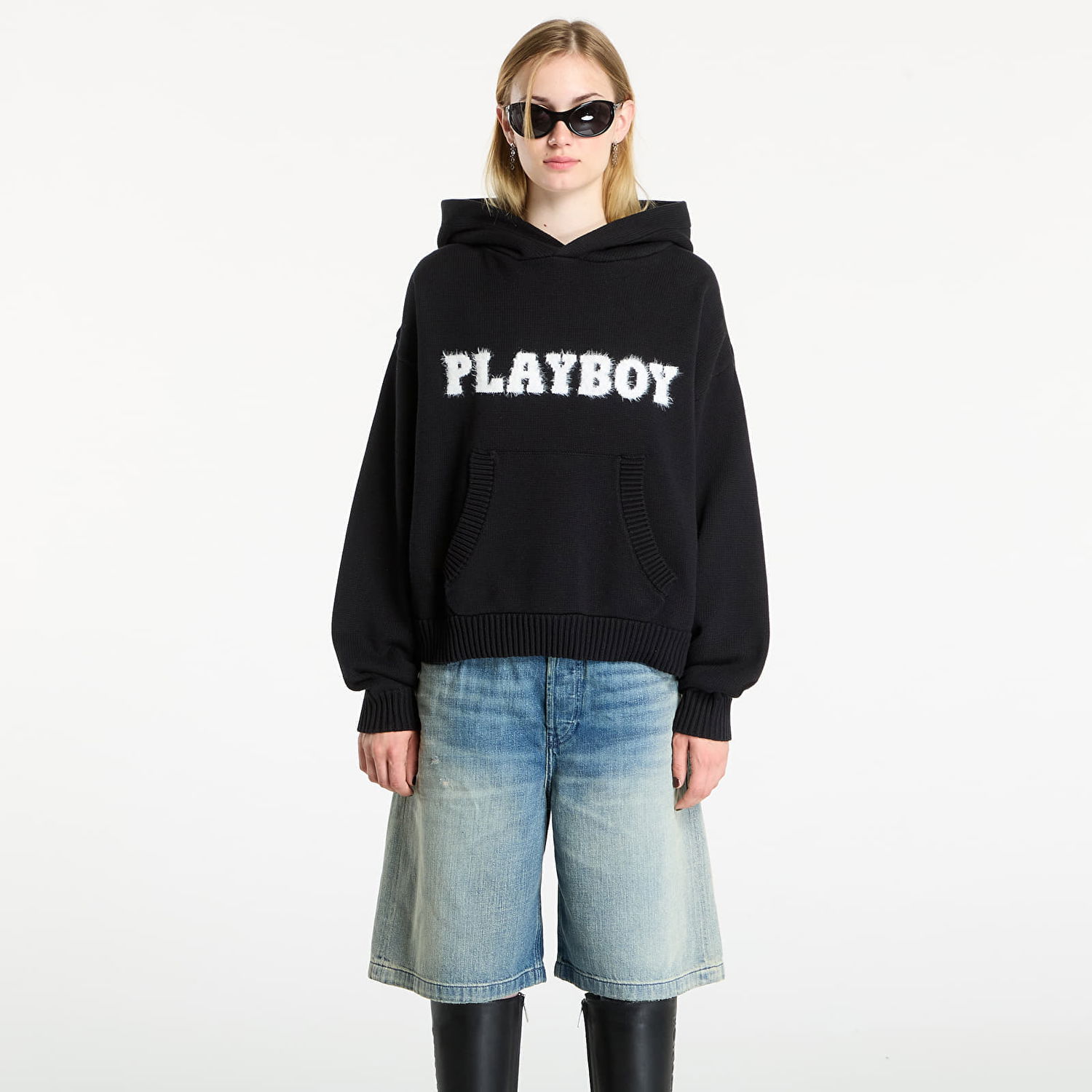 Mikina Footshop Playboy x FTSHP Sweater Hoodie UNISEX Black Čierna | FTSHP_516, 1