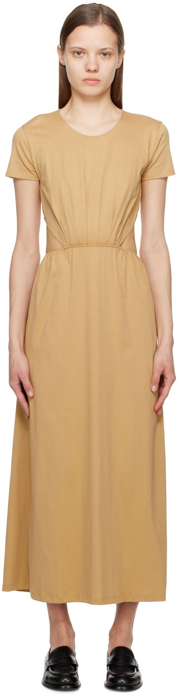 Šaty Loulou de Saison Loulou de Saison Seram Midi Dress Béžová | SERAM, 0