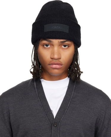 Kulicha Jacquemus La Croisière 'The Gros Grain' Ribbed Knit Beanie Čierna | 24HACU00666AK00227, 0