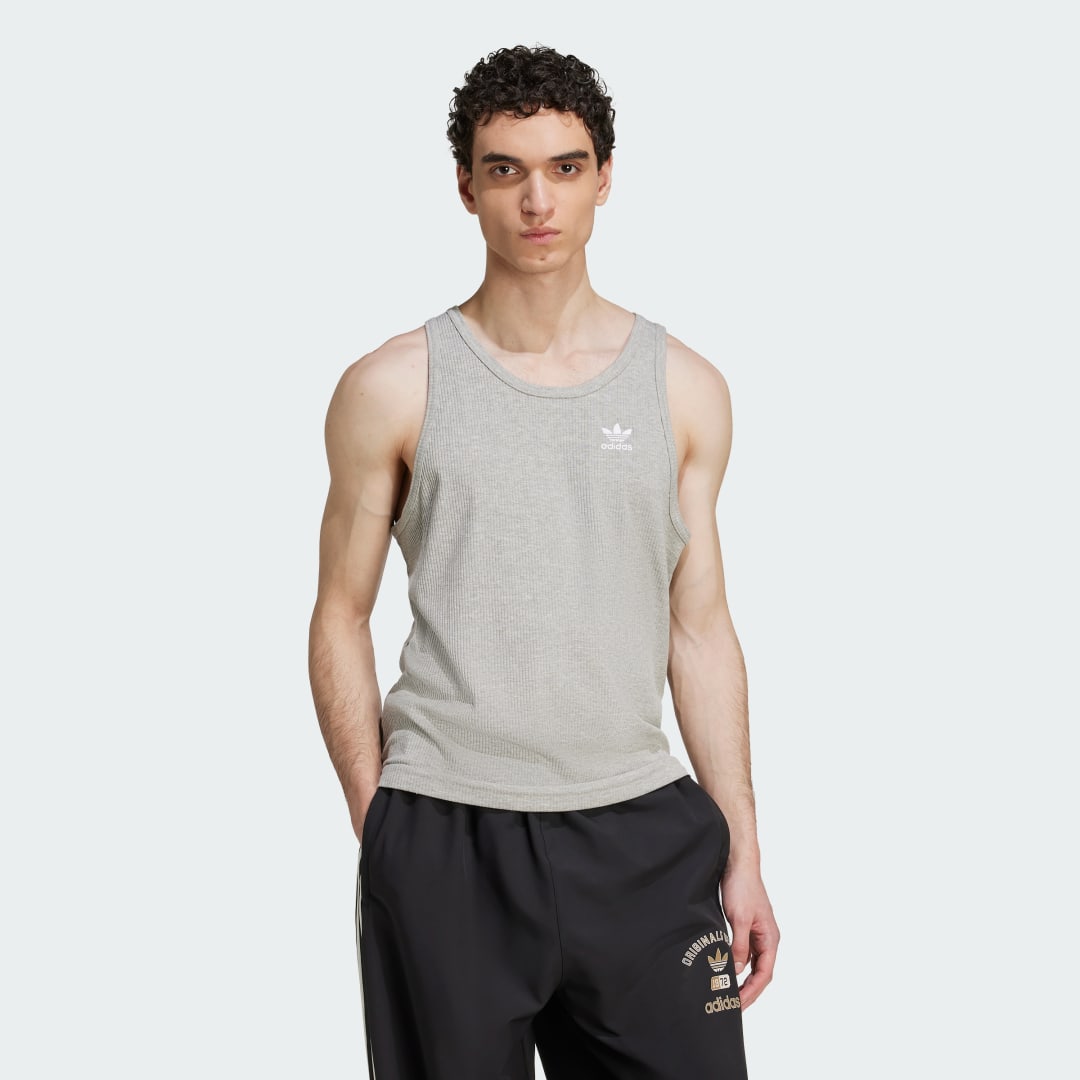 Tielko adidas Performance Trefoil Essentials Tank Top Šedá | JV7669, 0