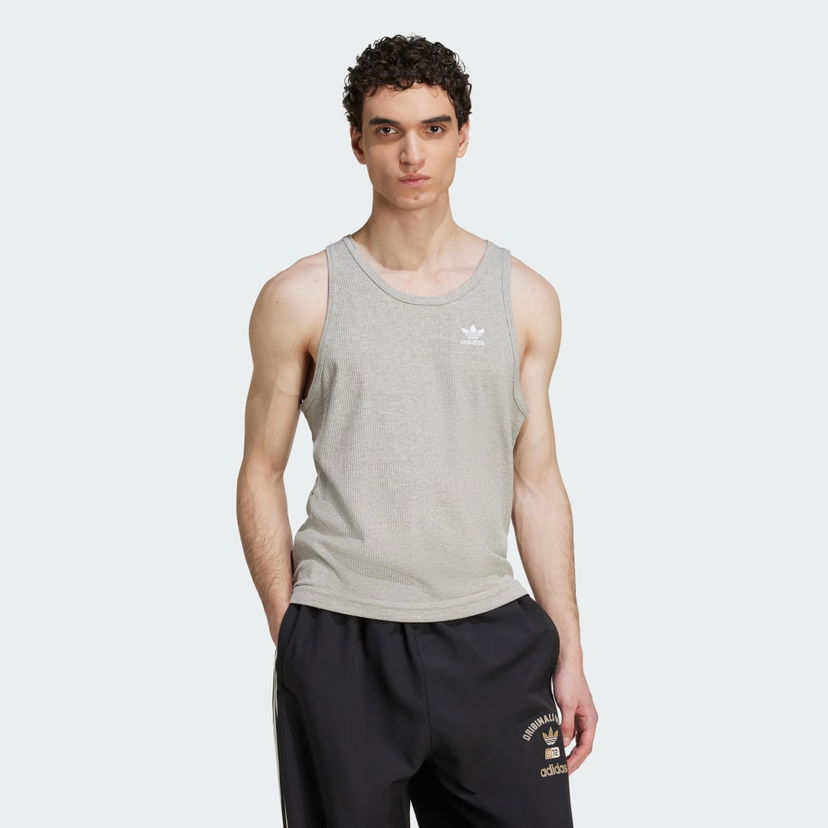 Tielko adidas Performance Trefoil Essentials Tank Top Šedá | JV7669