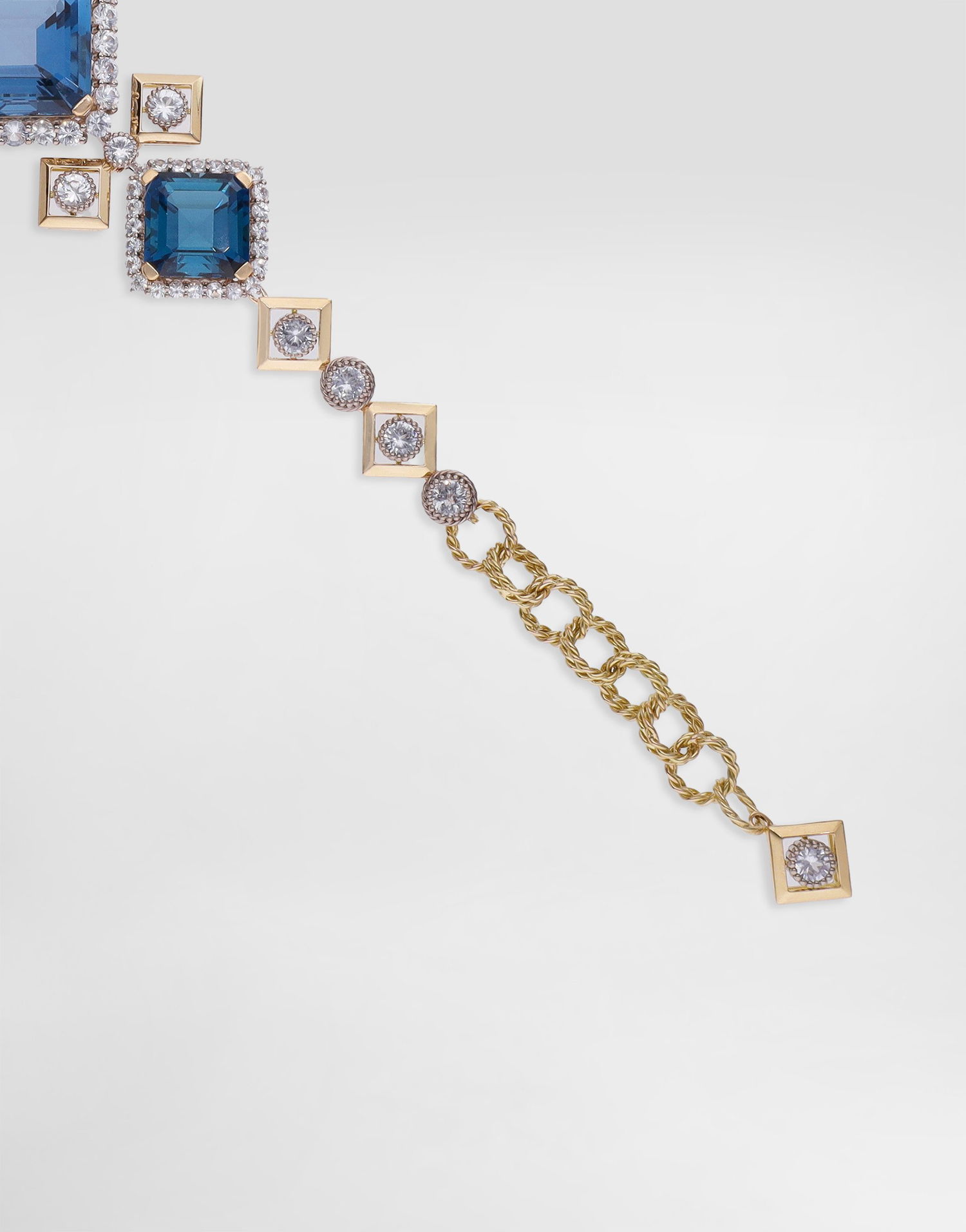 Náramok Dolce & Gabbana Dolce & Gabbana Eleganza 18K Gold, Topaz, and Sapphire Bracelet Modrá | WBSA2GWTOP187583, 1