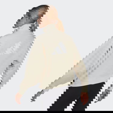 Mikina adidas Performance Sportswear Future Icons Quarter-Zip Hoodie Béžová | HC1641, 2