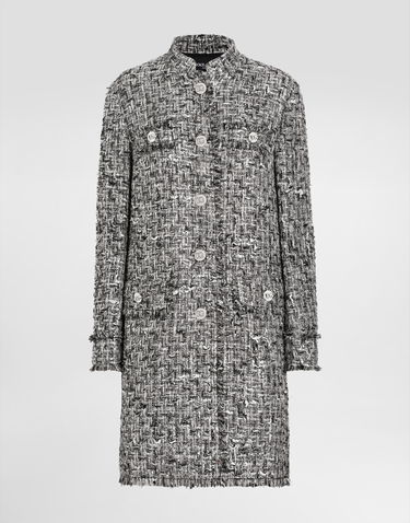 Kabáty Dolce & Gabbana Dolce & Gabbana Single-Breasted Raschel Tweed Coat Rôznofarebný | F0W2PTFMMH7S8030, 0