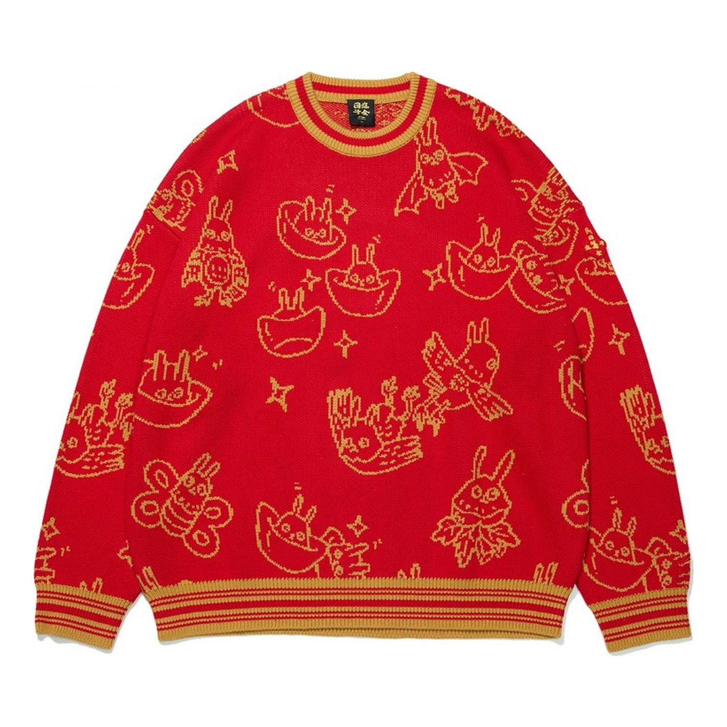 Sveter Li-Ning All-Over Print Sweater Červená | AMBT007-1, 0