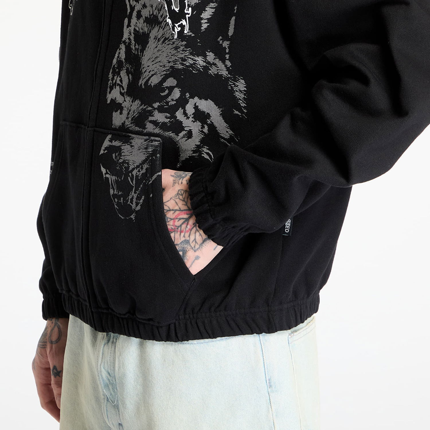 Mikina Wasted Paris Wasted Paris Varg Boxy Zip Hoodie Čierna | WP_000256, 1