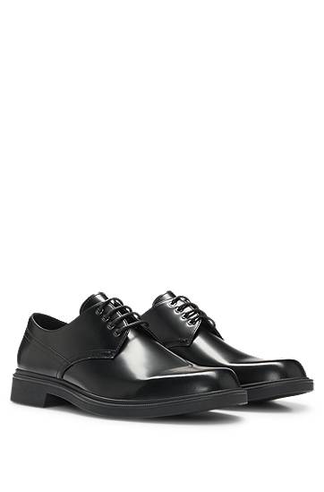 Oblečenie a doplnky BOSS Leather Derby Shoes with Metal Eyelets Čierna | 50536164