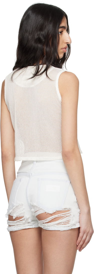 Tielko Maison Margiela MM6 Maison Margiela Cotton Mesh Tank Top Biela | S62NL0052 M20111, 2