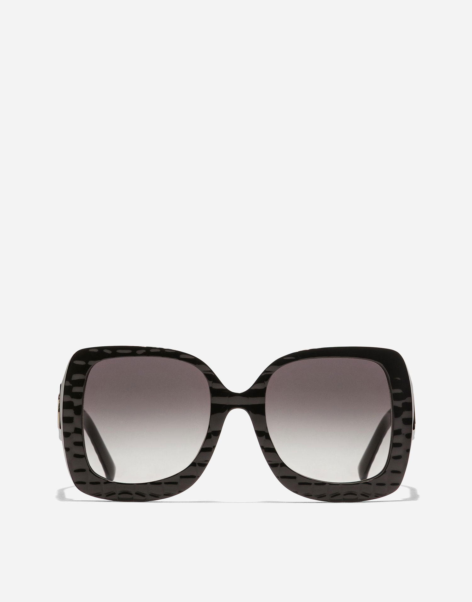 Slnečné okuliare Dolce & Gabbana Oversized Square Crossed Textured Gradient Sunglasses Čierna | VG4513VP88G9V000, 0