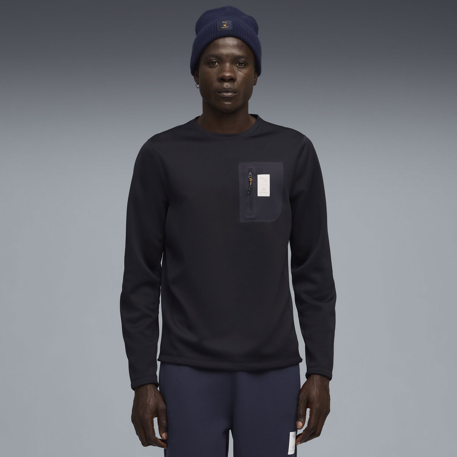 Mikina Puma PUMA x SAYSKY Crewneck Sweatshirt with Zip Pocket Navy | 527553_16, 1