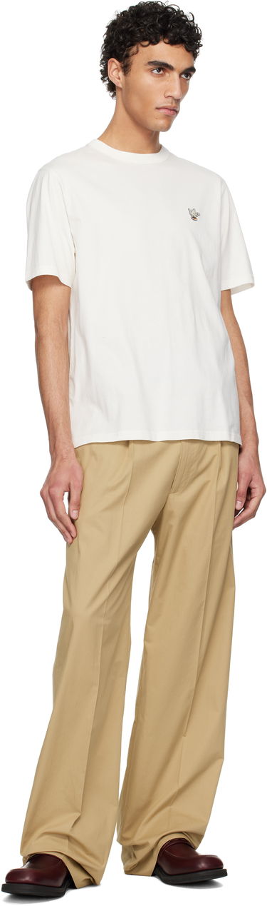 Tričko MAISON KITSUNÉ Maison Kitsuné Barista Fox Patch Relax T-Shirt Biela | CKNU00102KJ7014, 3