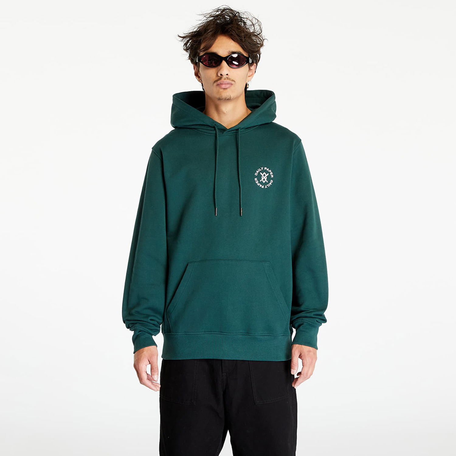 Mikina DAILY PAPER Circle Hoodie Pine Green Zelené | 2322012, 0