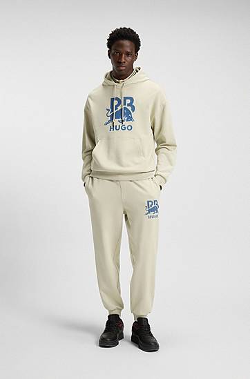 Súprava BOSS RB cotton-terry tracksuit bottoms with bull graphic Béžová | 50549309, 1