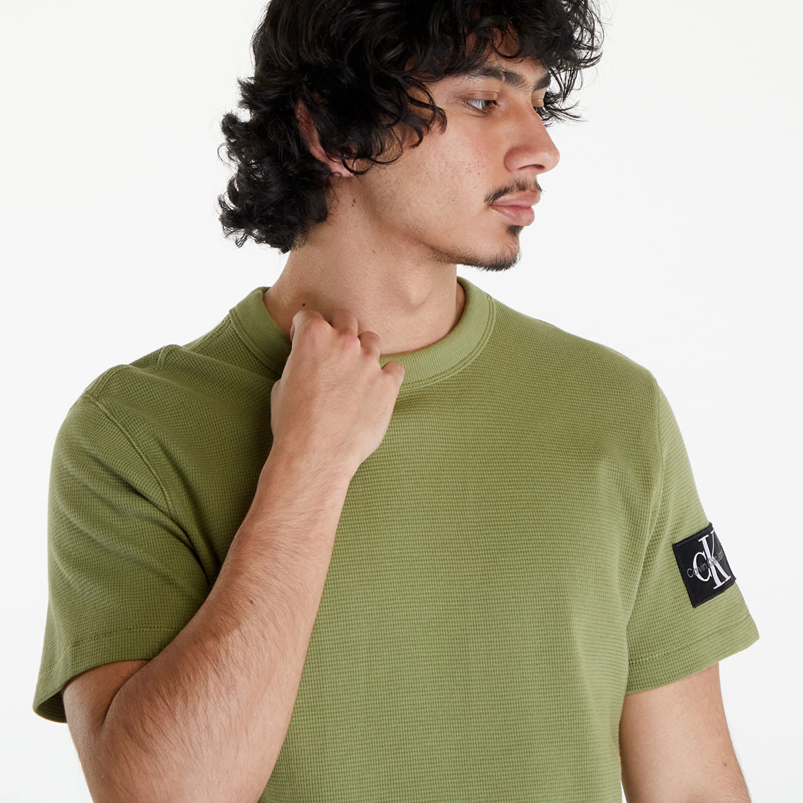 Cotton Waffle T-Shirt Dark Juniper