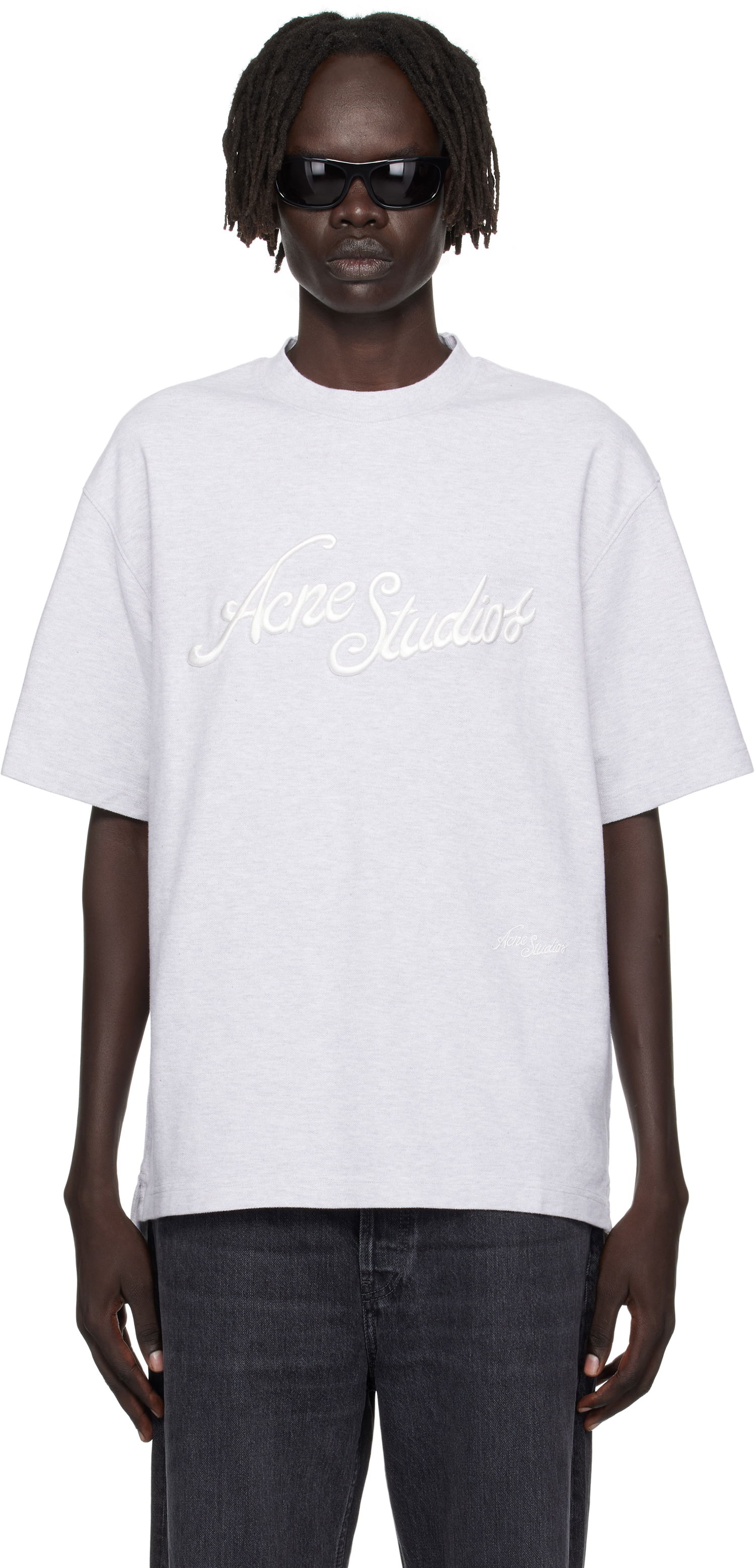 Tričko Acne Studios Acne Studios Logo T-Shirt Šedá | CL0370-, 0