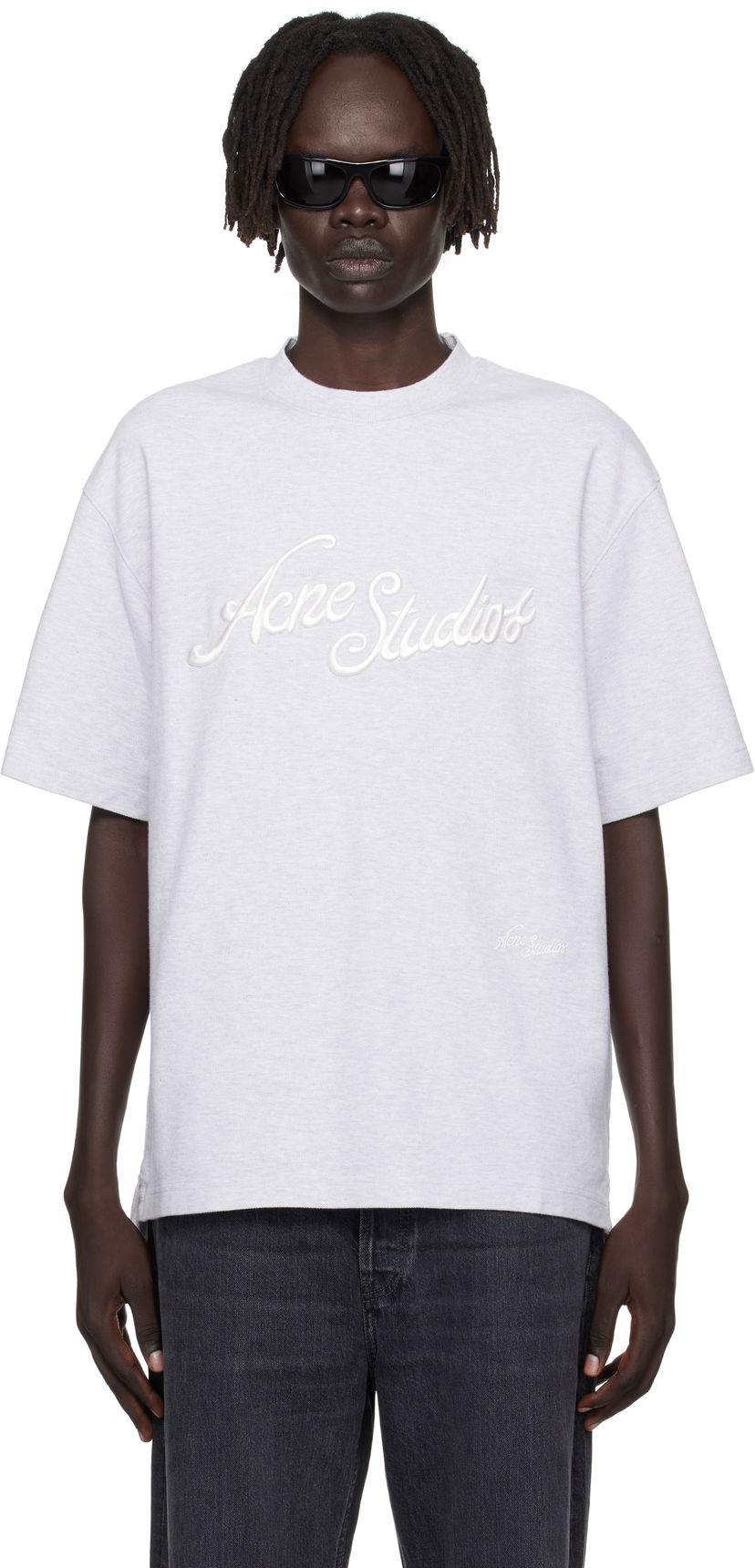 Tričko Acne Studios Acne Studios Logo T-Shirt Šedá | CL0370-