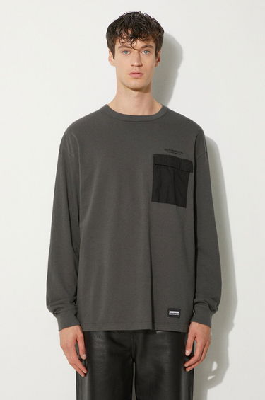 Tričko Neighborhood Crewneck Long Sleeve T-Shirt Zelené | 241UWNH.CSM04, 0