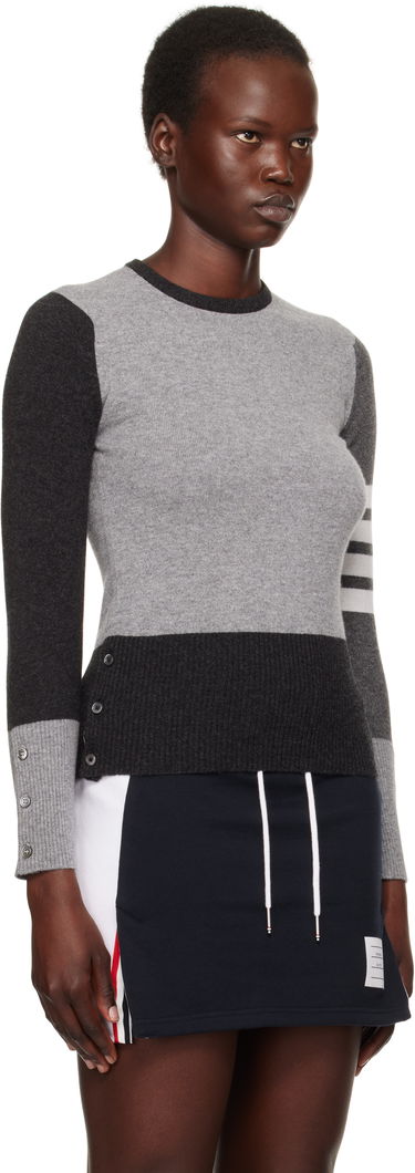 Sveter Thom Browne Colorblock Crew Neck Sweater Šedá | FKA001F-00011, 1