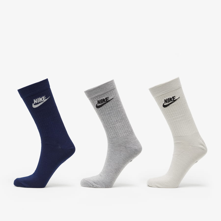Ponožky Nike Sportswear Everyday Essential Crew Socks 3-Pack Rôznofarebný | DX5025-903, 0