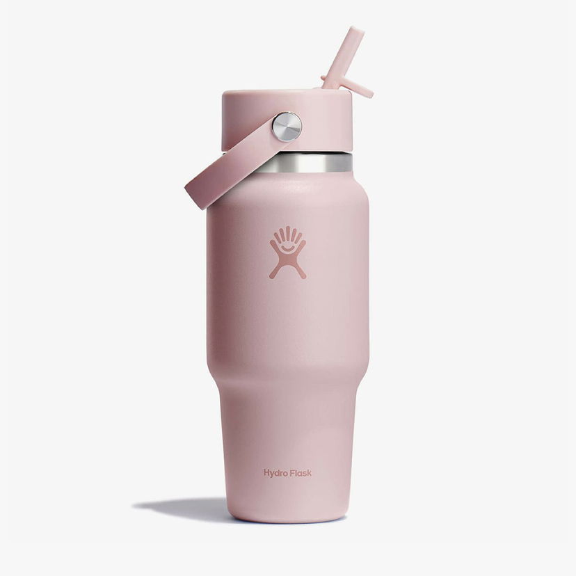 Fľaše Hydro Flask 709 ml Wide Flex Straw Travel Bottle Trillium Universal Ružová | WT24CFS678