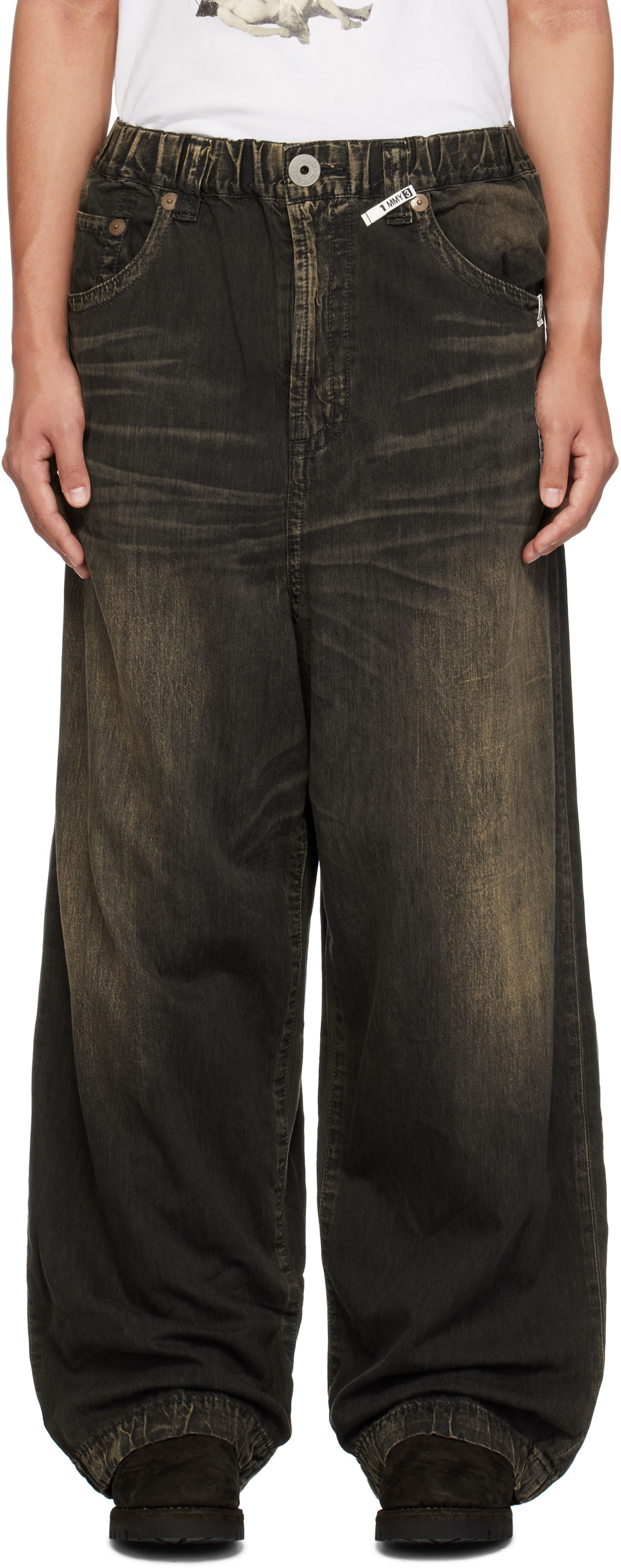 Džínsy Maison MIHARA YASUHIRO Light Wide Jeans Čierna | J13PT123, 0