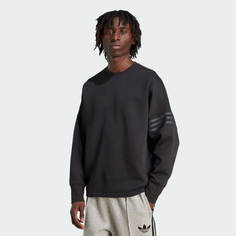 Mikina adidas Performance Neuclassics Oversized Crew Sweatshirt Čierna | JW7918