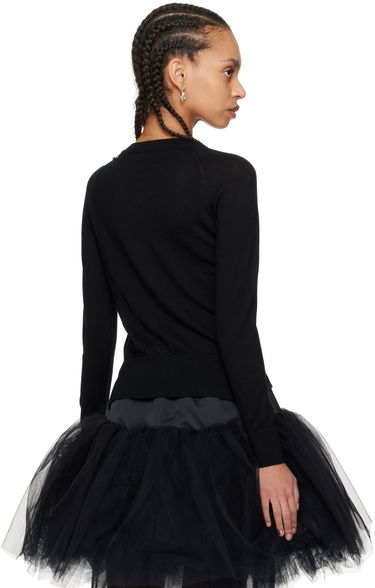 Sveter Simone Rocha Simone Rocha Embellished Flower Cardigan Čierna | KMK13TB 0647, 2