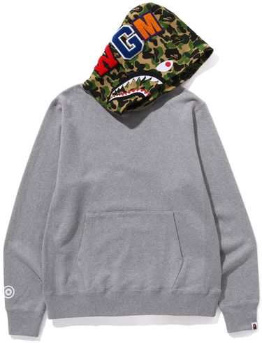 Mikina BAPE Bape ABC Camo Shark Pullover Hoodie Šedá | 0ZXSWM114006L-GRY, 0
