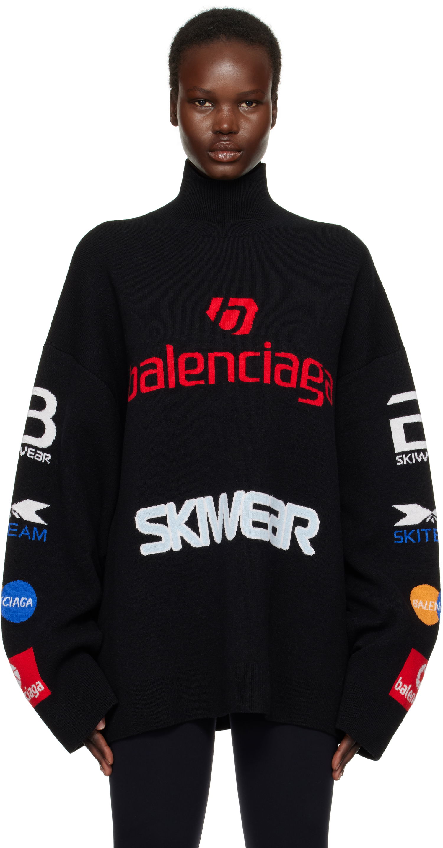 Sveter Balenciaga Balenciaga Ski Turtleneck Sweater Čierna | 799917-T1696-2771, 0