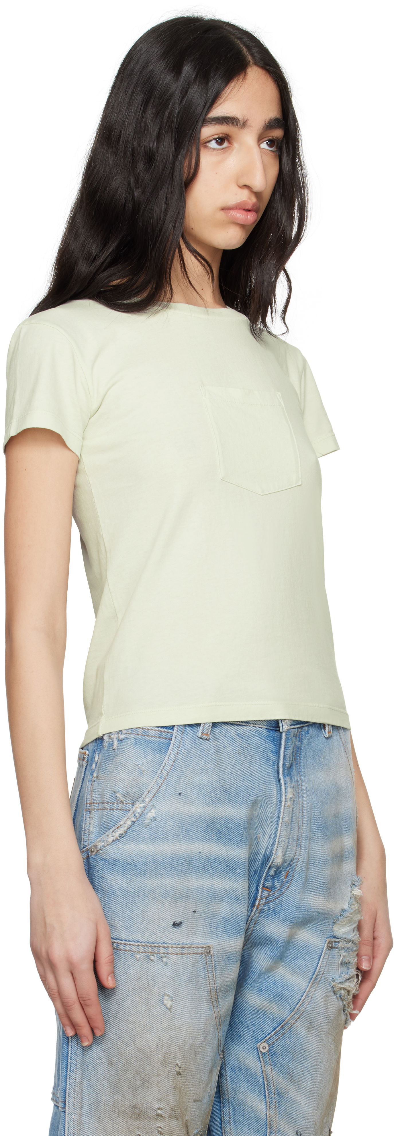 Tričko Maison Margiela MM6 Maison Margiela Heavy Cotton Jersey Pocket T-Shirt Zelené | S62GD0195 M20108, 1