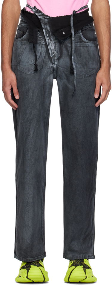 Džínsy Ottolinger Ottolinger Double Fold Jeans Čierna | 1702812, 0