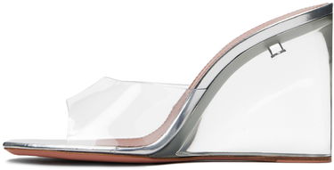 Doplnky Amina Muaddi Amina Muaddi Lupita Glass Wedge Sandals Metalická | LUPITA GLASS WEDGE PLEXI PVC, 2